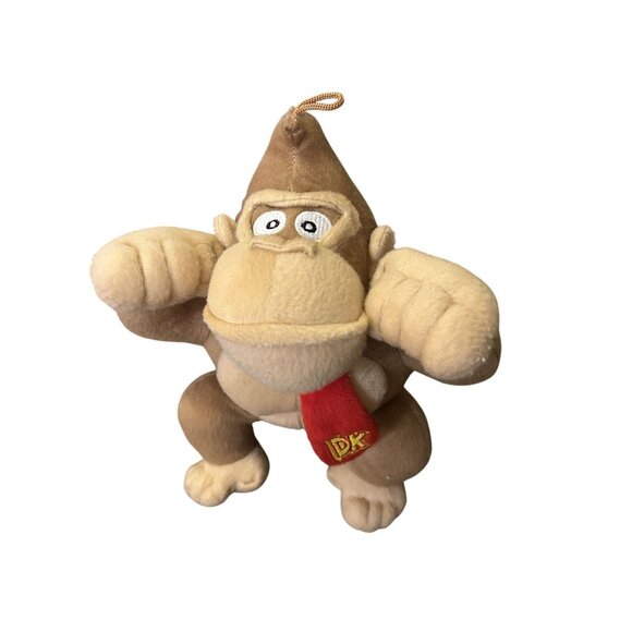 Donkey Kong Plush Toy 10" With Red DK Tie Nintendo Collectible Stuffed Animal - Picture 3 of 3